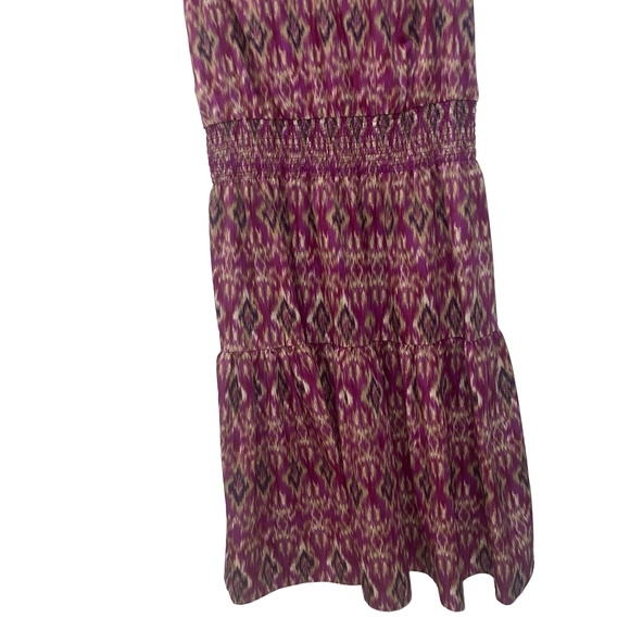 Lauren Ralph Lauren Sleeveless Pink/Tan Aztec Tribal Print Smocked Dress Sz XL - Picture 6 of 11